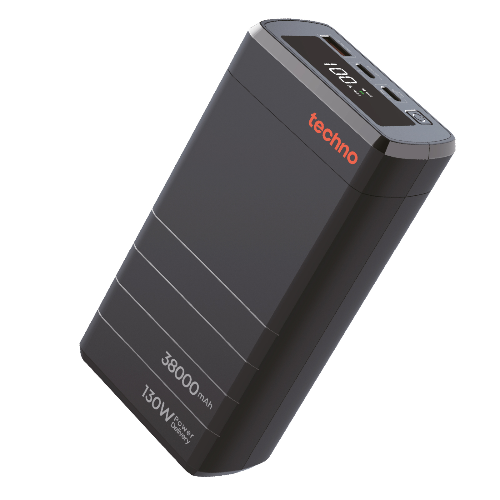 УМБ TECHNO PDC130 38000 MAH, 130W POWER DELIVERY BLACK